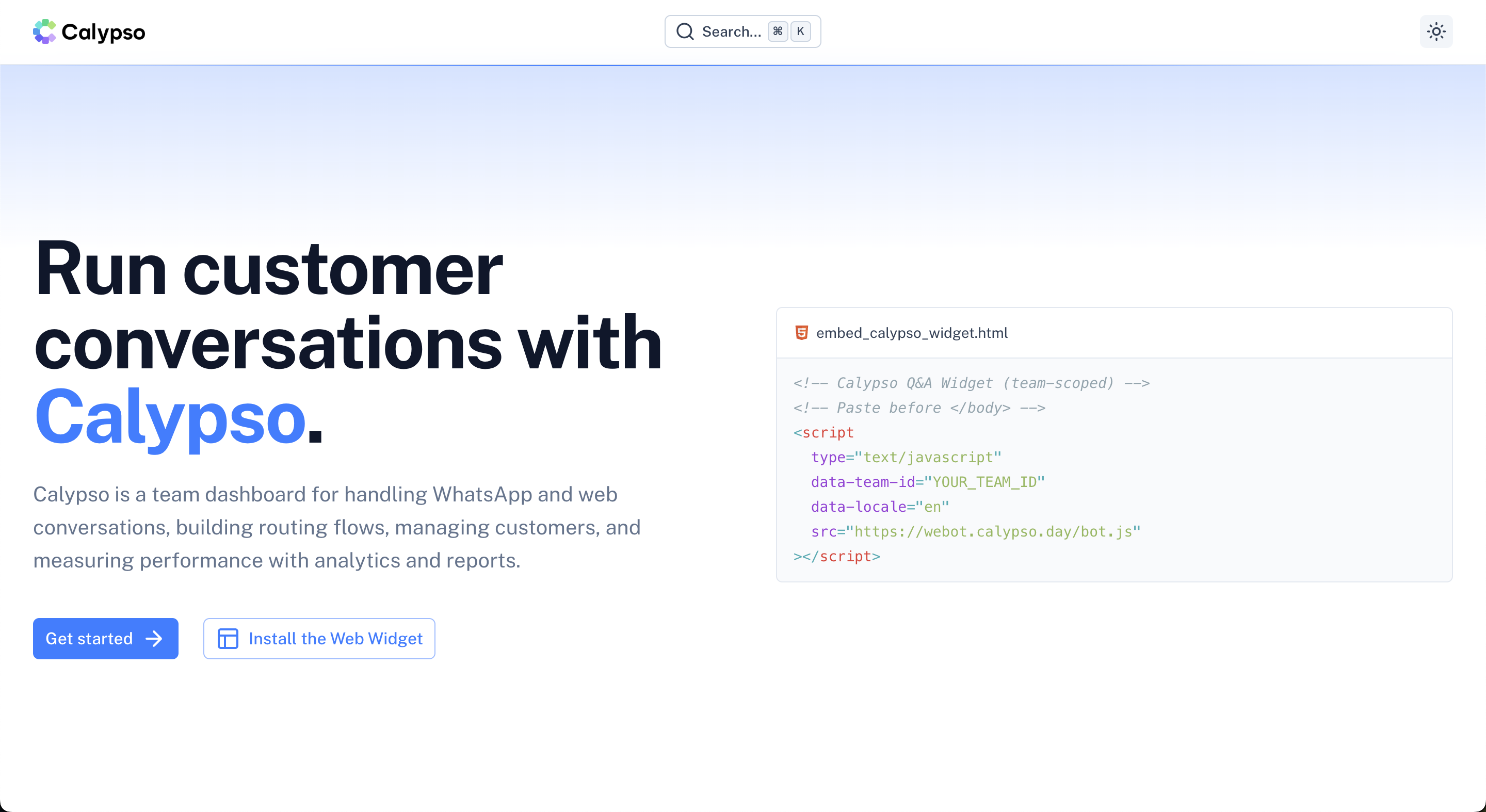 Panel de Insights y Analytics de Calypso con datos en tiempo real